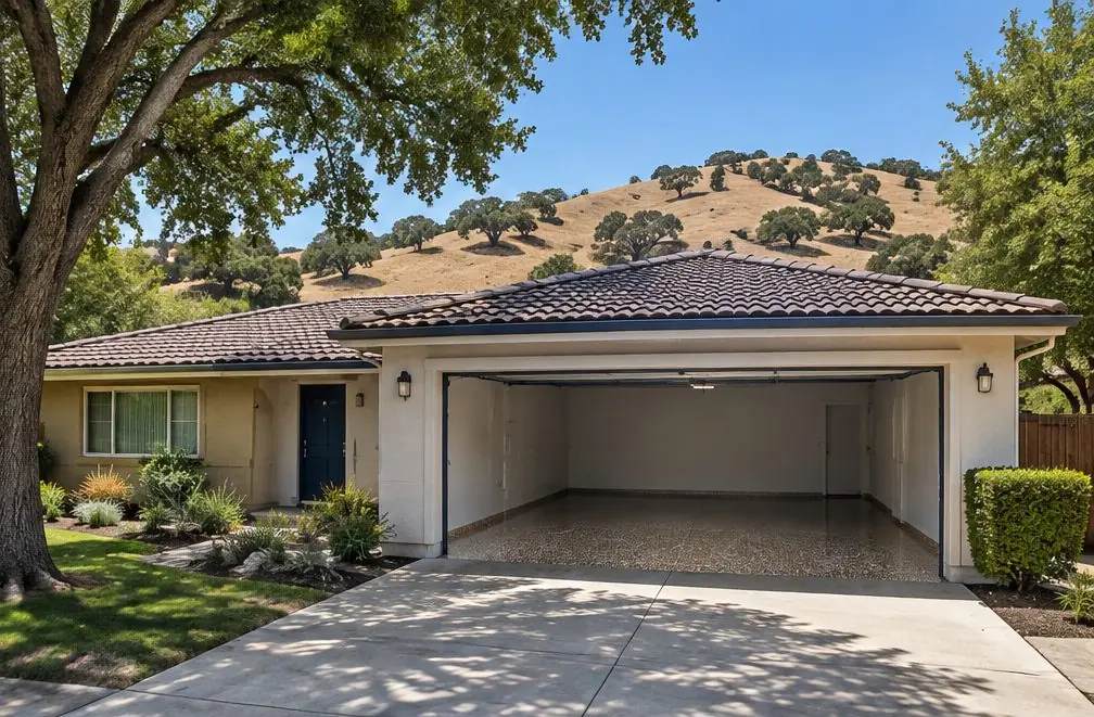 Illustration: a coated garage floor in a typical Browns Valley home